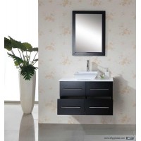 China Top Wall Amount Small Single Floating Bathroom Vanity Vanity Pvc European Moder